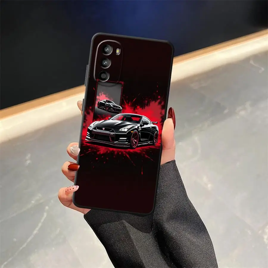 Case for Motorola Moto G22 Edge40 G51 G73 G32 Edge 20 Pro 30 Lite G52 G71 G50 G60s G53 G30 Phone Cover Black Cool Car view 3