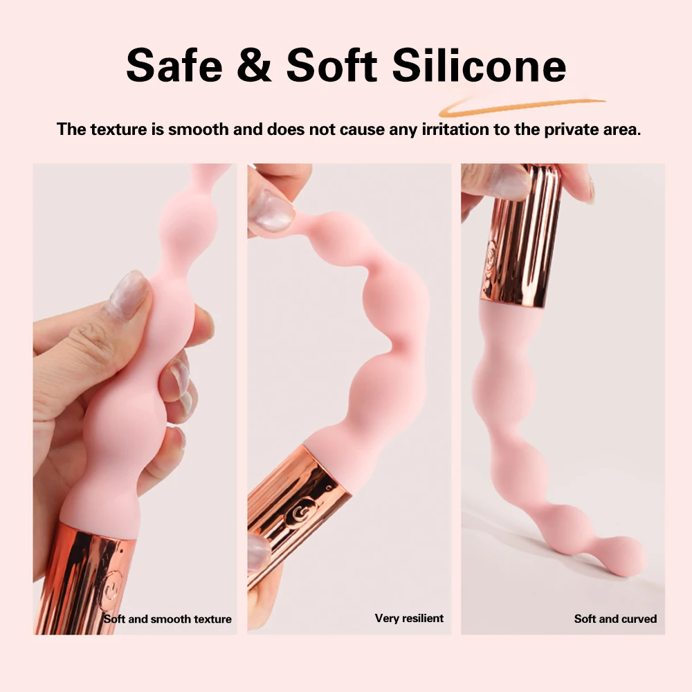 Anal Bead Vibrator For Women Vagina Clitoris Stimulator Vibrating Butt Plugs Male Prostate Massager Anus Sex Toy Couple Sex Toy - Image 4