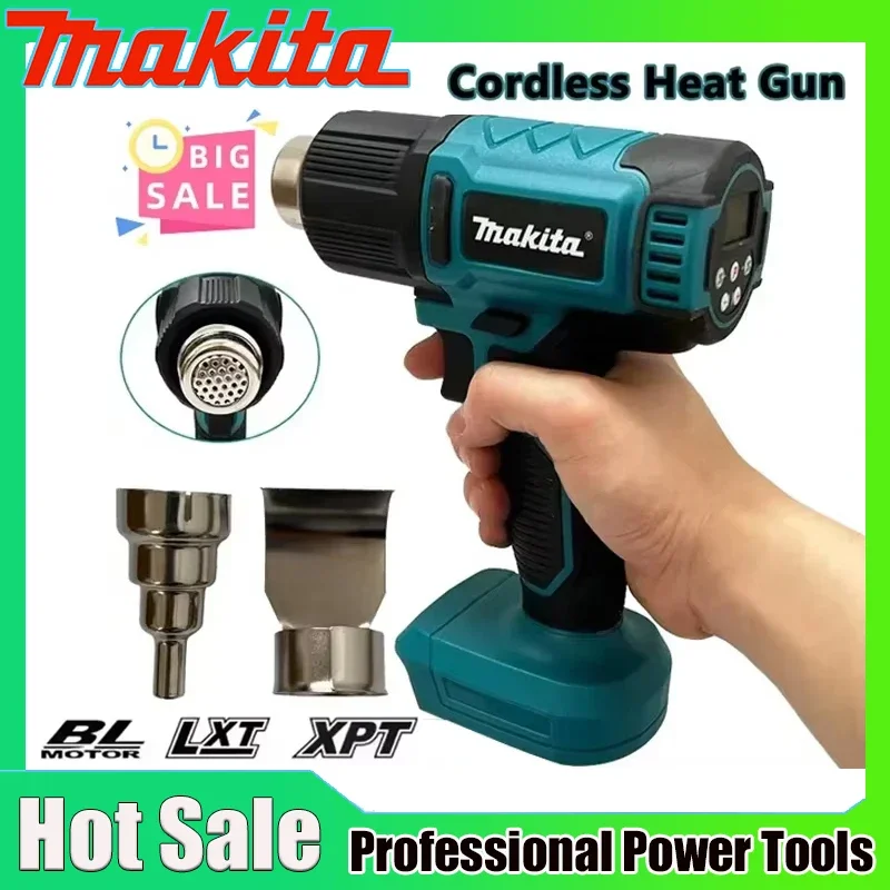 Makita 18V Hot Air Baking Gun Tools Cordless Heat Gun Air Dryer For Soldering Max 550°C Shrink Film Wireless Rechargeable