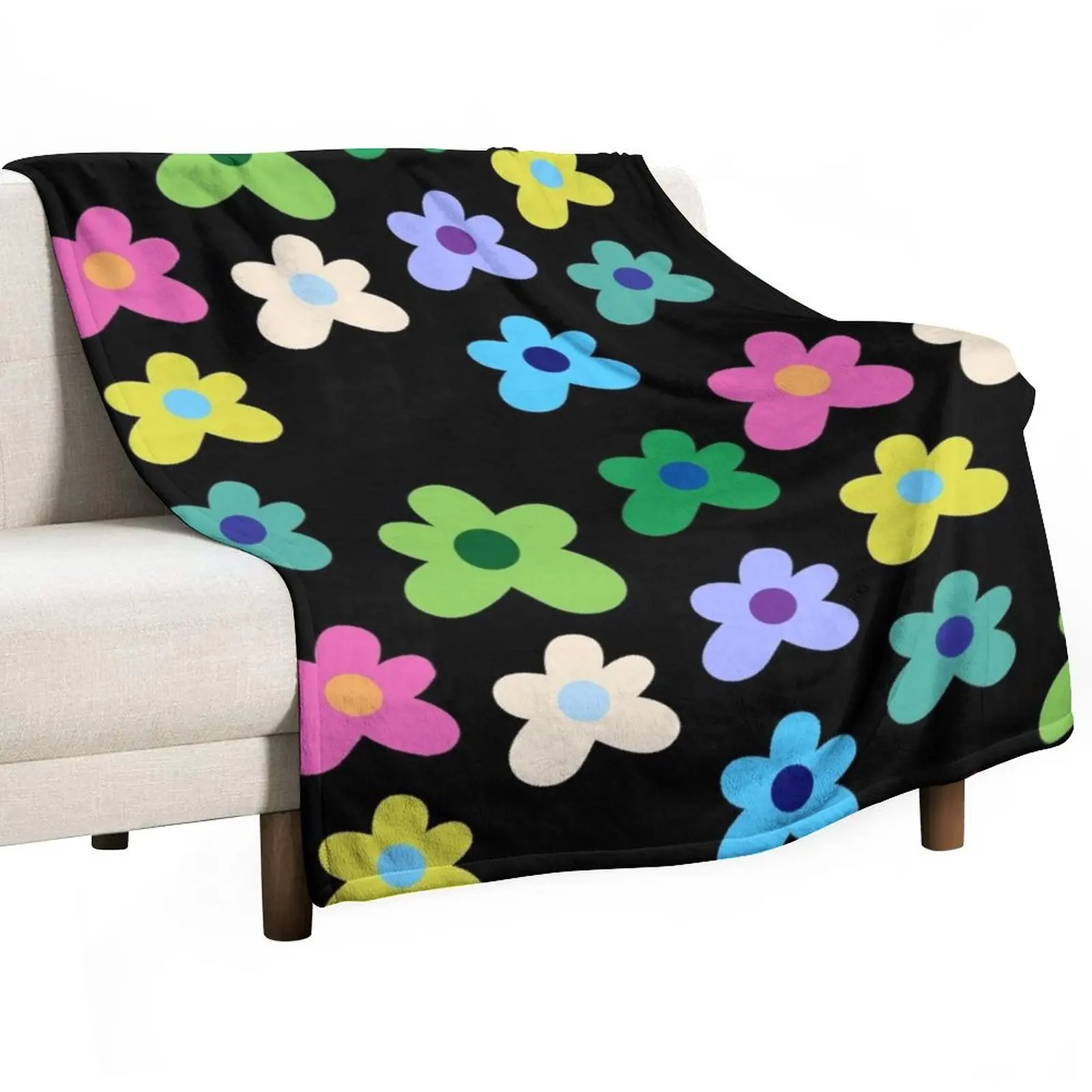 

Funky flower pattern Throw Blanket Luxury Designer Blanket Softest Blanket Decorative Blankets