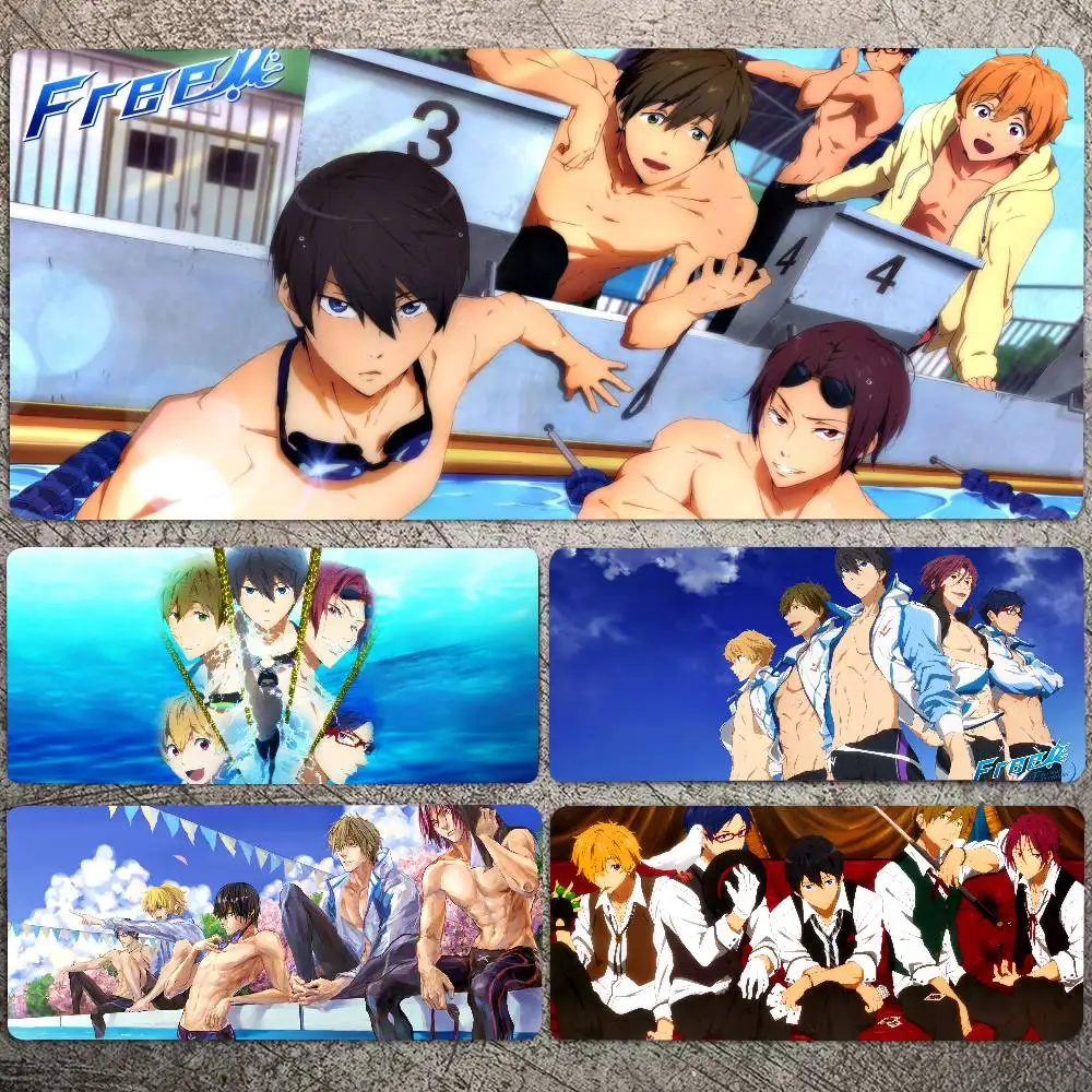 F-Free E-Eternal S-Summer Anime Mousepad Non-slip Suitable For Office Computers Laptops E-sports Game Desk Mats XXL Keyboard