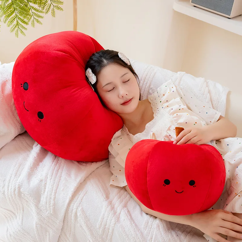 20-50cm Soft Apple Shaped Pillow High-Quality Cushion for Bed Sofa Machine Washable Decorative Throw Pillow for Home Décor