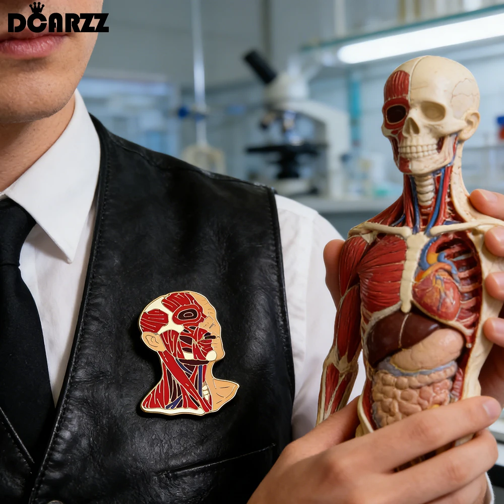 DCARZZ Anatomy Medical Enamel Pin Biology Specimen Brooch for Doctor Nurse Student Lapel Badge Acessorios