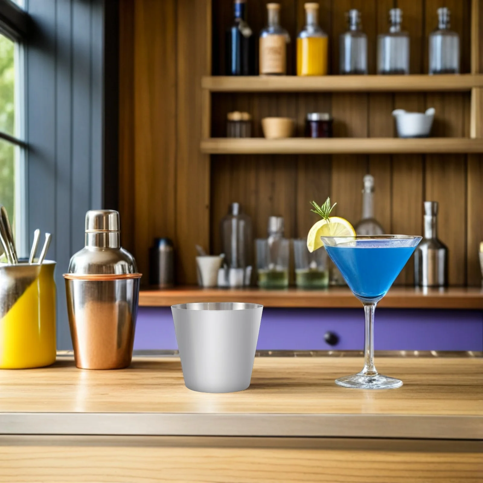 

Reusable French Fries Cup Stainless Steel Snack Container for Veggies Fries Finger Foods Juice Cocktails At Home Or Party