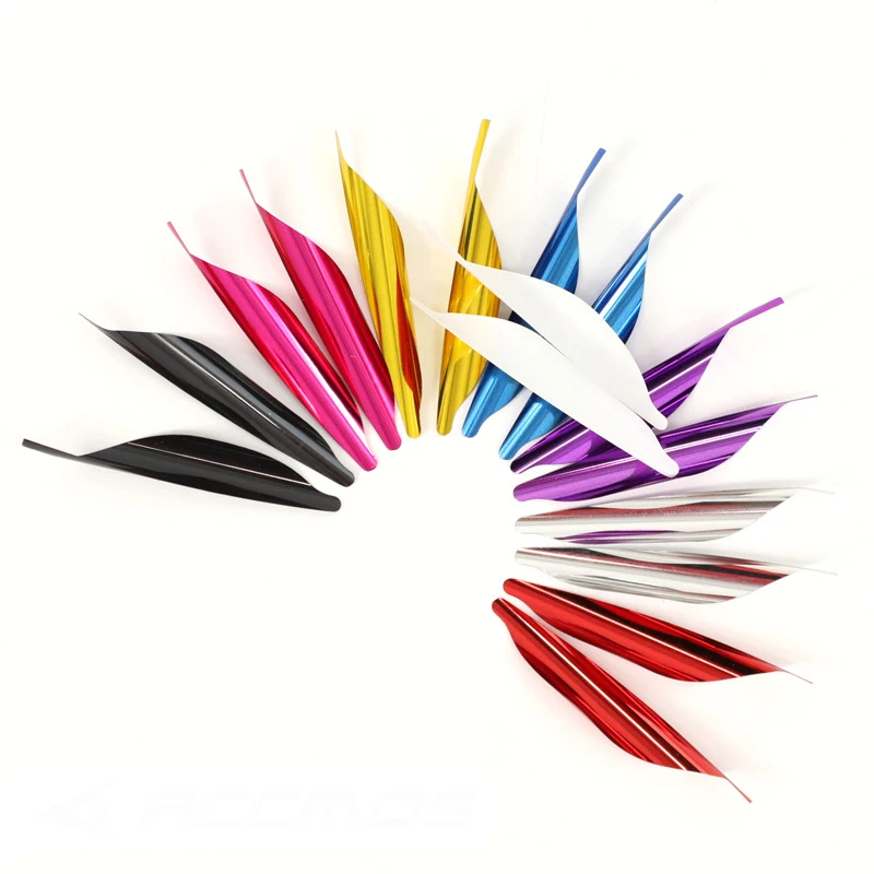 50PCS Right Spiral Fletches Archery Arrow Shaft DIY Accessories 1.8 Inch Archery Arrow Spin Wings Vanes