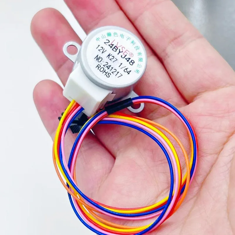 2pcs 24BYJ48 12V DC Gear Reduction Stepper Motor – 1/64 Ratio, High Torque for STEM Robots, Air Conditioners, DIY Projects