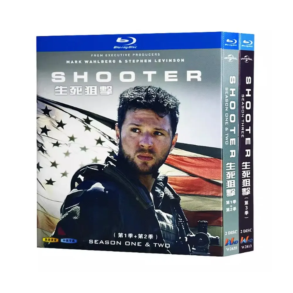 Blu-ray BD High-Definition US TV Series Shooter Seasons 1–3 4-Disc Set