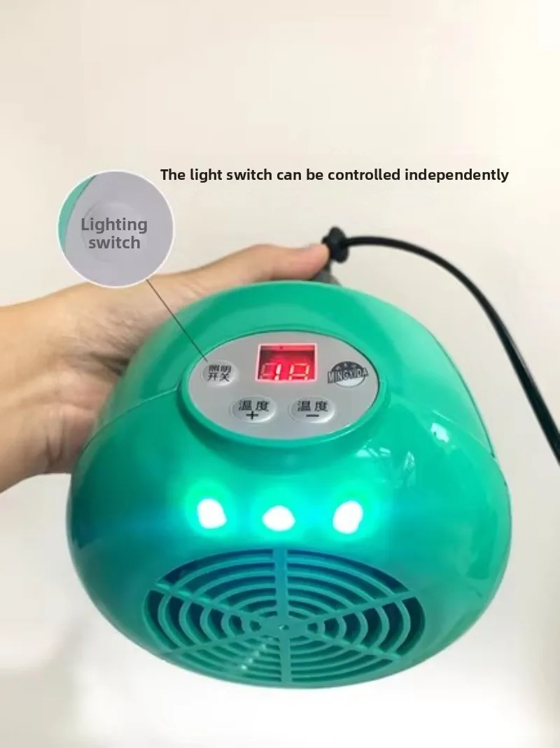 Regulowana lampa grzewcza do kurnika 300W/500W z funkcją timera, do grzania zwierząt domowych, jaszczurek, żółwi, kurcząt, pasująca do opraw E27