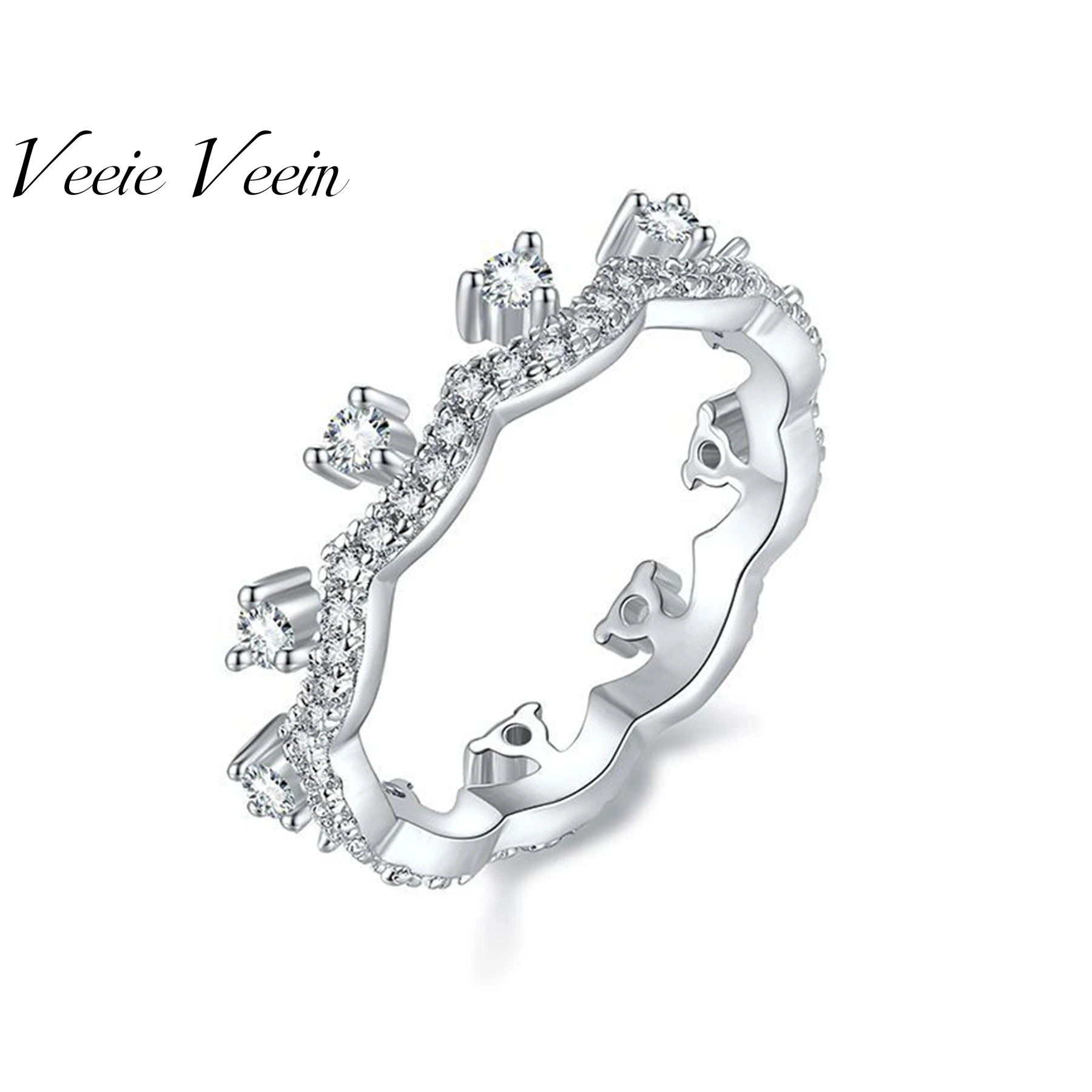 

Veeie Veein Элитный бренд S925 Стерлинговое серебро Кольцо с сертификатом GRA Нишевое волнистое многослойное женское кольцо для аксессуаров Ins