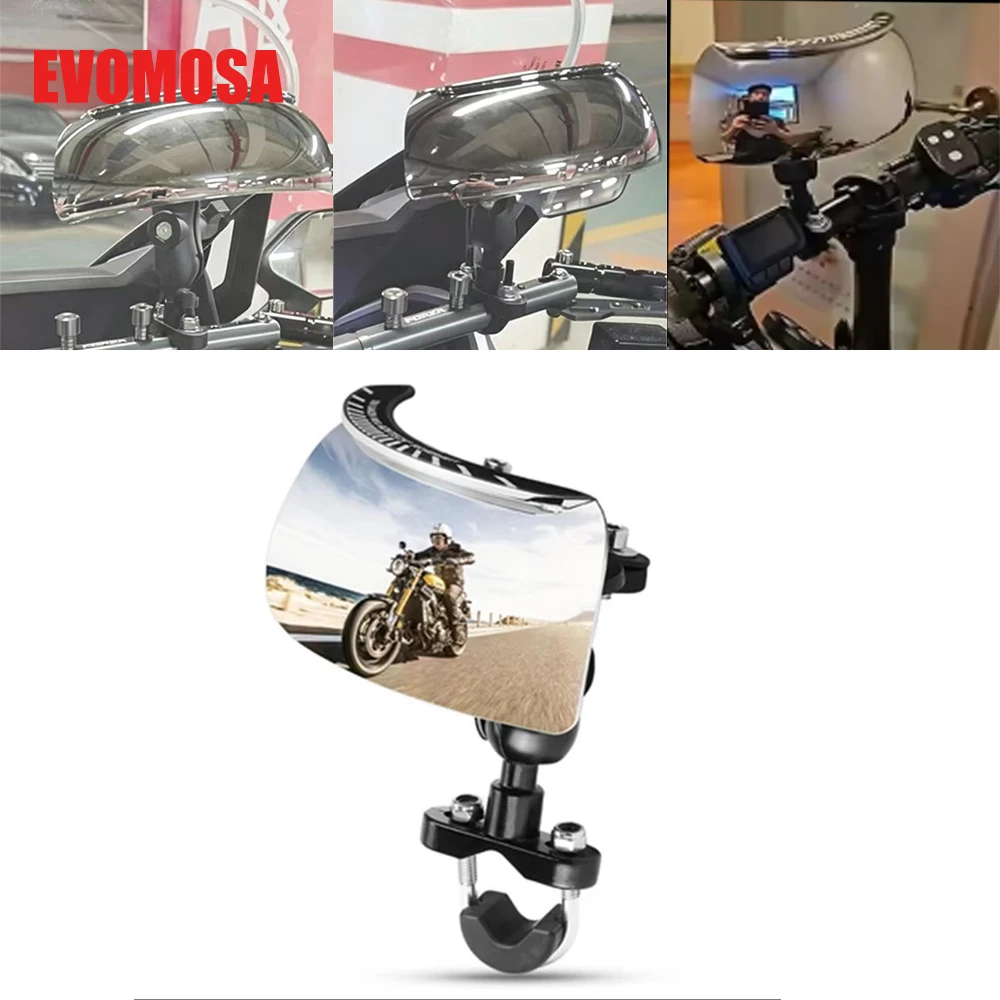 Fit For BMW For Yamaha For Honda Motorcycle Handlebar 180 Degree Blind Spot Mirror Wide Angle Rearview Mirrors Rear View Mirror