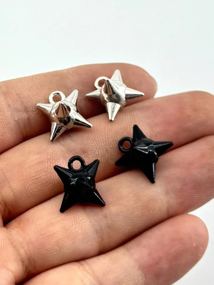 10PCS DIY jewelry accessories nail ball electroplated meteor hammer pendant necklace smooth three-dimensional nail ball accessor