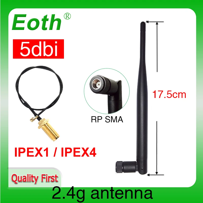 

Антенна EOTH 2,4g, 5 дБи, sma, Wi-Fi, 2,4 ГГц