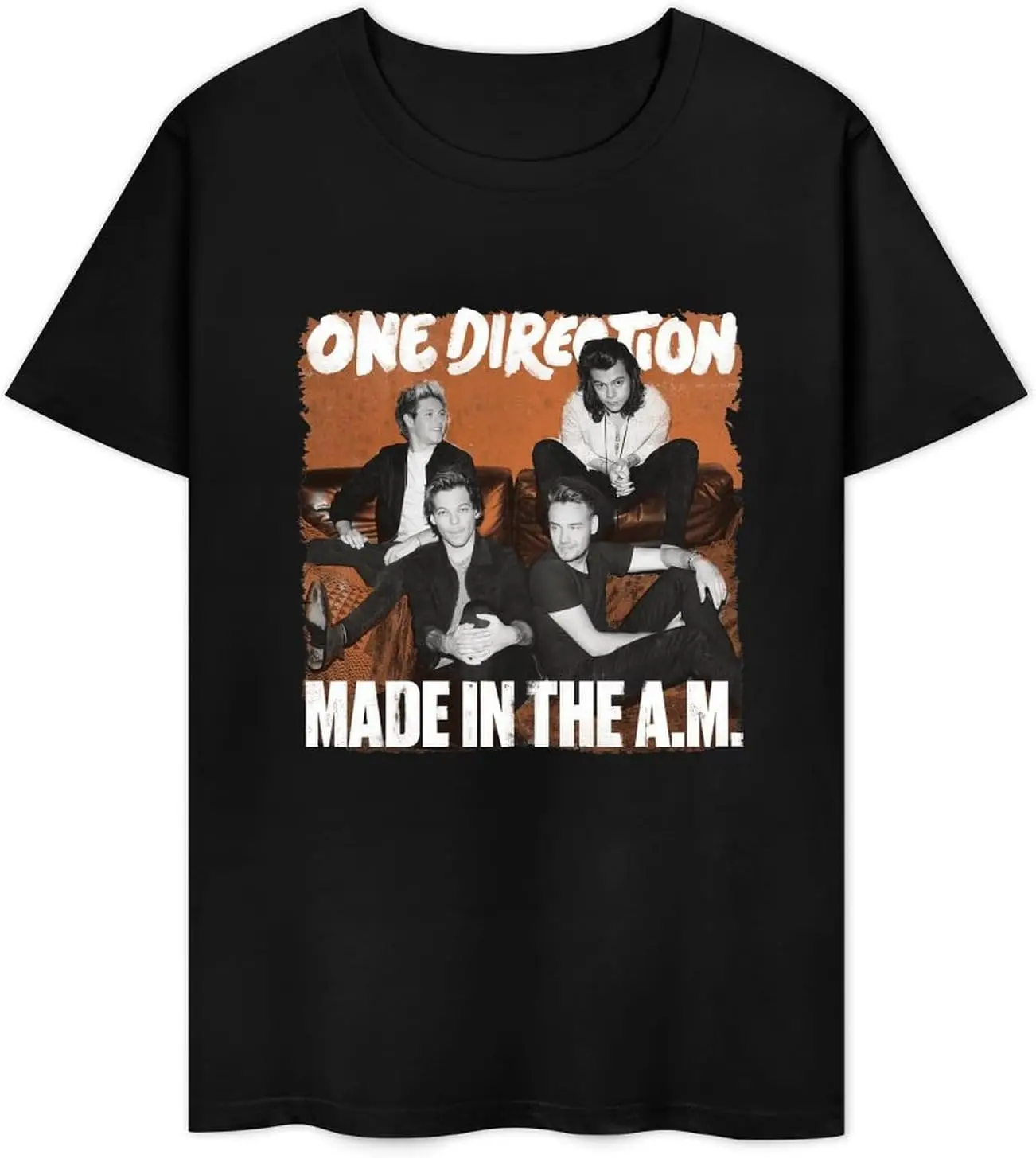 One Music Direction Band T Shirt Mens Casual Crew Neck Tee Daily Short Sleeve Tee