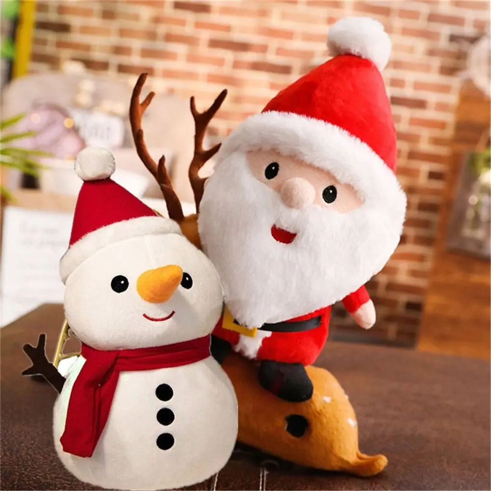 Pop 23/40/50CM Knuffeldier Pluche Kussen Kerstman Knuffels Sneeuwpop Knuffel Kerst Knuffels elanden Knuffels