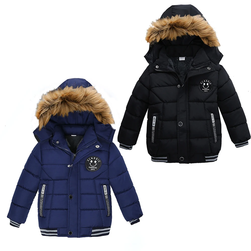 

Winter Parkas Boys Long Sleeve Jackets 2025 Fashion Hoodies Solid Kids Coats Children Casual Windbreaker Outerwear Keep Warm