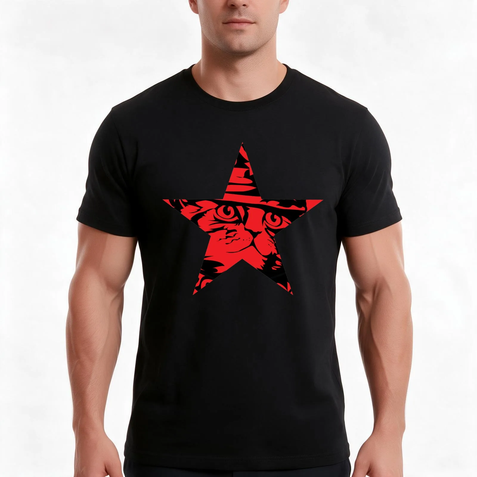 Colonel Mittens - Red Star T-Shirt, Summer Casual Cotton Tee, Oversized Streetwear Tops, Vintage Graphic Print, Unisex Men Women