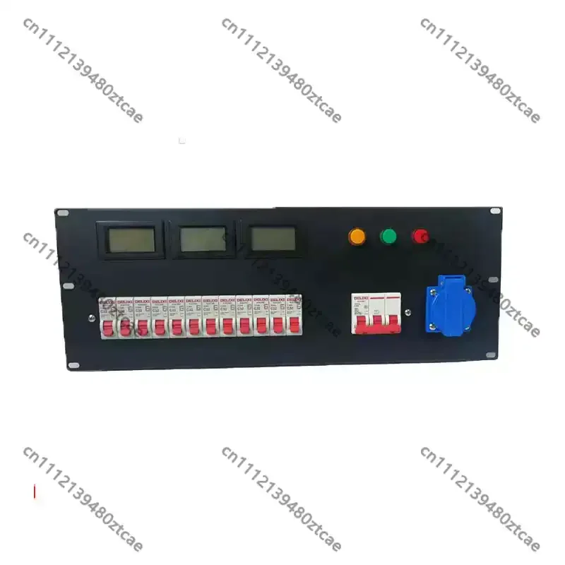 12 Way Air Switch Current Voltage Meter Panel DIY Homemade Stage Lighting Silicon Power Through Box Accessories