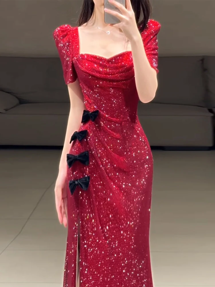 

Ele Sequin Bridal ower Dr Women's Engagement Evening Gown Adult Ceremony Lightweight Luxury Special Ocn Dr