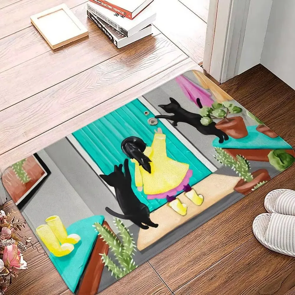 

Yoga Cat Non-Slip Doormat - Whimsical Home Decor, Adds Charm, Fun, and a Touch of Relaxation to Your Entryway