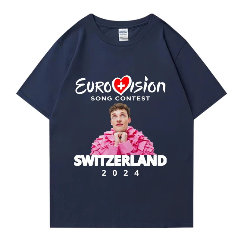 Hot sale Eurovision 2024 Event Nemo Mettler print T shirt Men Women Hip Hop oversized streetwear Unisex short sleeve T-shirts