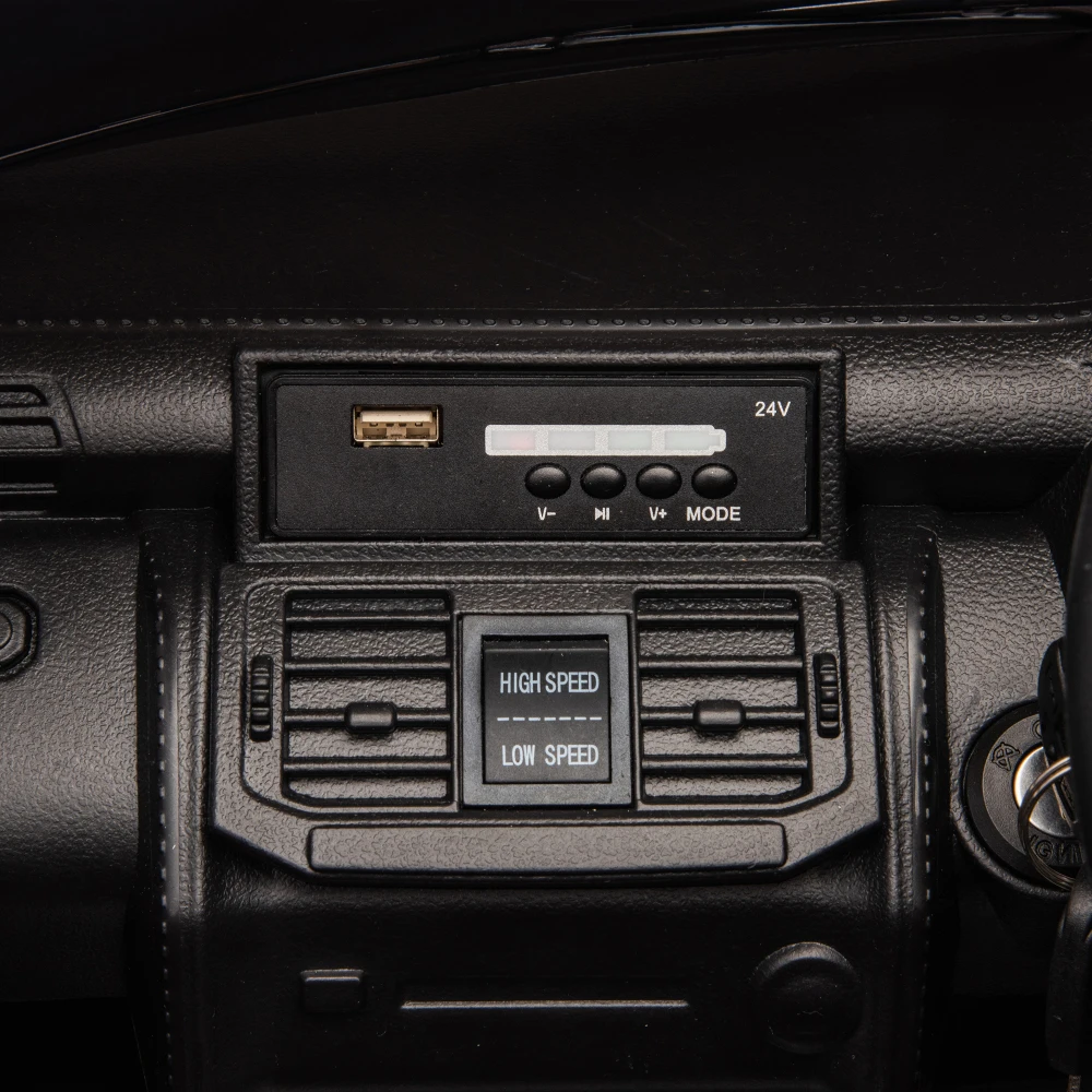 Auto Eléctrico para Niños de 24V con Dos Asientos y Control Parental, Ancho del Asiento 20 Pulgadas, Bluetooth, Música MP3, Velocidades de 1.86-3.11 MPH