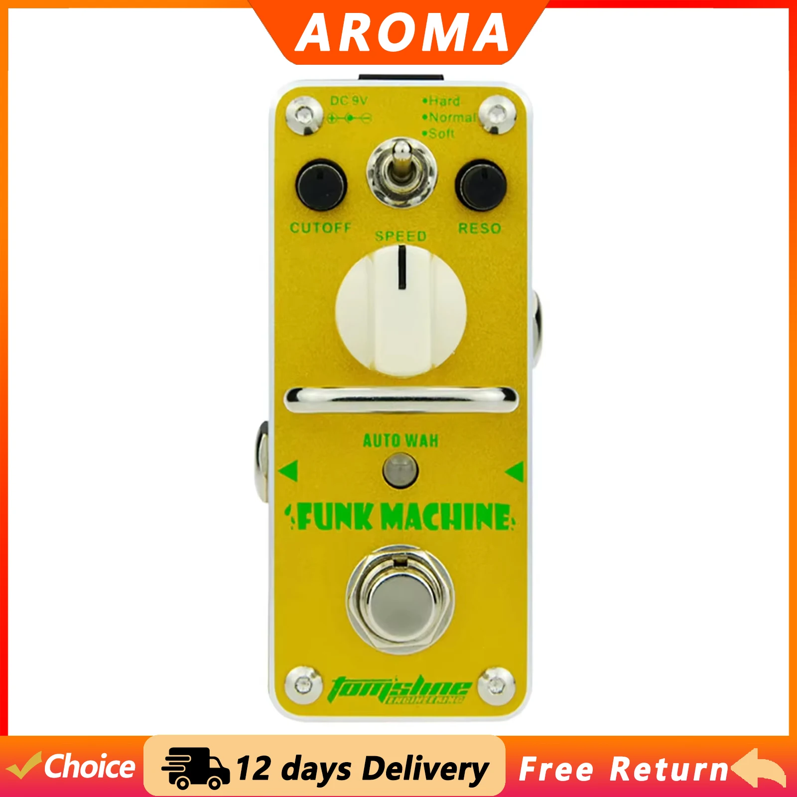 Aroma AFK-3 FUNK MACHINE Guitar Auto Wah Effect Pedal Processors True Bypass Effect Pedal Electric Guitar Parts & Accessories
