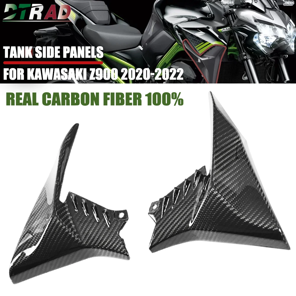 Z900 2021 Motorcycle Carbon Fiber Front Tank Left Right Side Panels For KAWASAKI Z900 2020-2022 Fairing Kit Modified Accessories