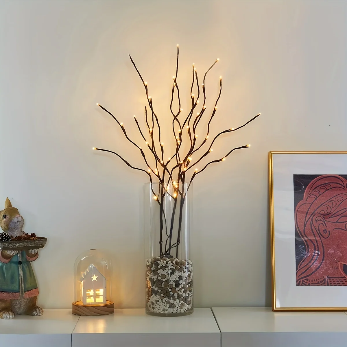 1Pcs LED Tree Branch Light Battery Powered Operated Bendable Twig Branch Lights for Party Coffee Store Festivals Home Decoration