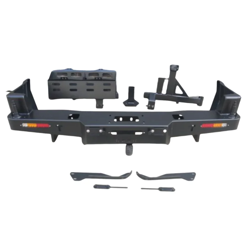 TOP Brand New Steel Rear Bumper for Nissan Patrol Y61 97-04 Includes Winch Bracket and Fog Light Cut-Outs Off-Road Car Accessory
