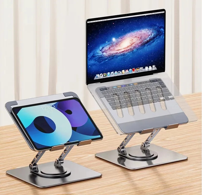 Height Adjustable Desk Fold Computer Holder Portable Foldable Aluminum Laptop Stand Adjustable