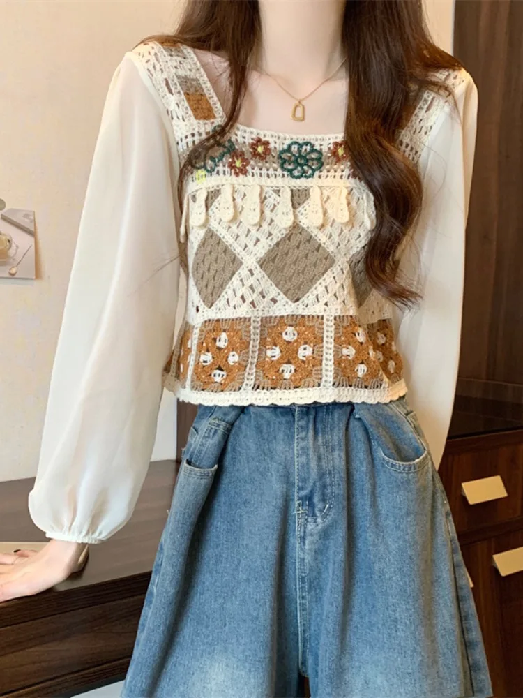 n Sle ort Sve Dameszonbescherming Cover-up priem Koreaanse Faion Loose Fit Lantern Sve Dagelijkse kleding