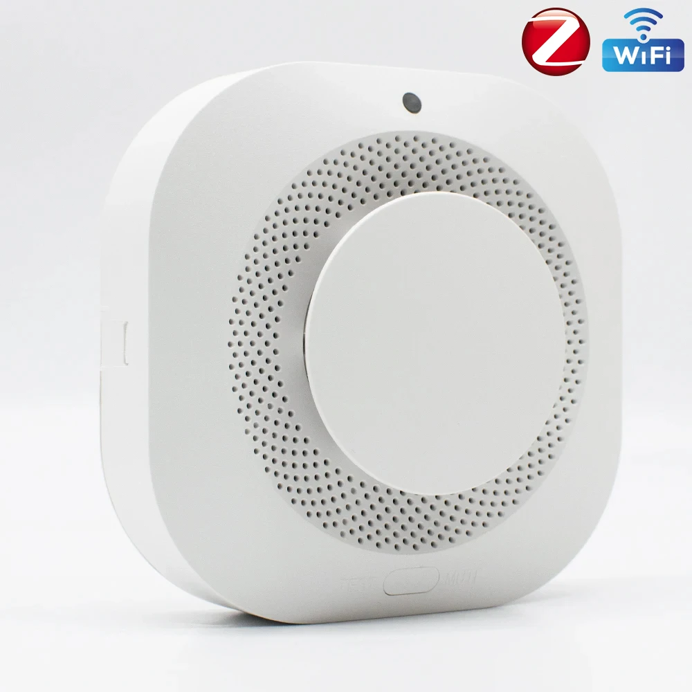 Tuya Smart Zigbee/Wifi Smoke Detector Smart Fire Fire Protection Home Security Alarm Sound Light Alarm APP Control