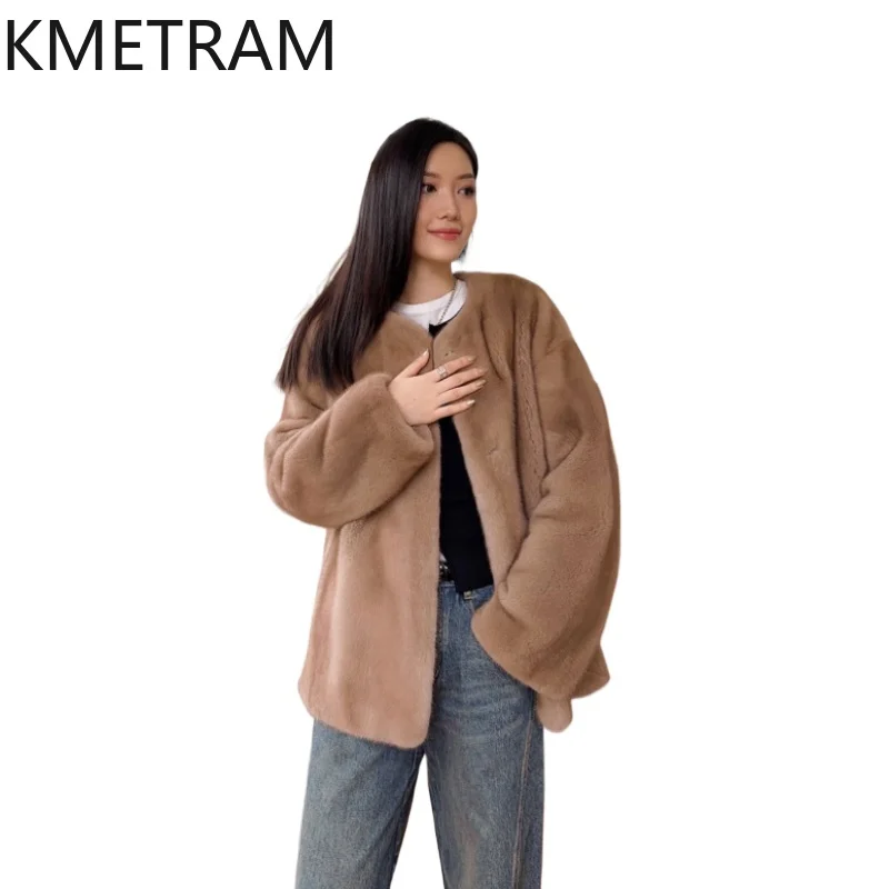 Natural Purple Label Mink Fur Coat Woman High Quality Furry Jackets Luxury Real Fur Jacket Winter Clothes 2025 шуба женская