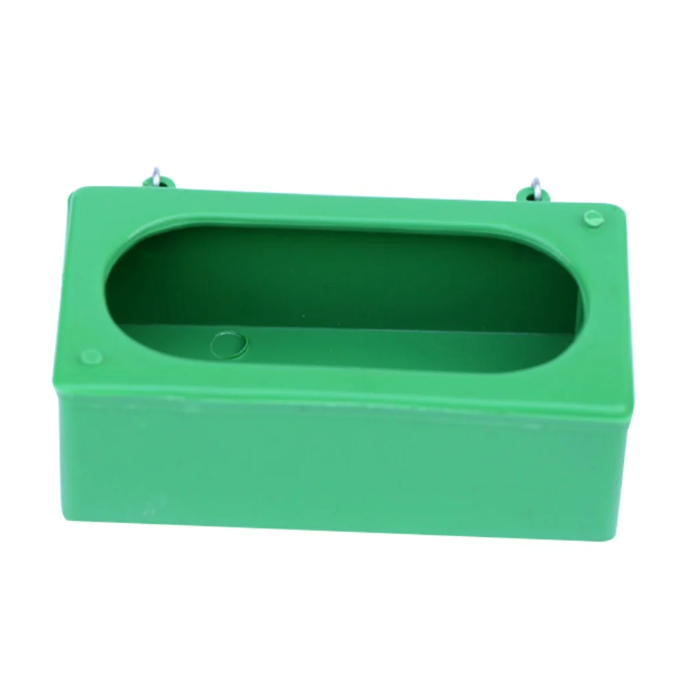 

10Pcs Leak Proof Bird Feeder for Pigeon Parrot Budgie Cockatiel Tasteless Plastic Feeding Trough Hanging Pet Food Container