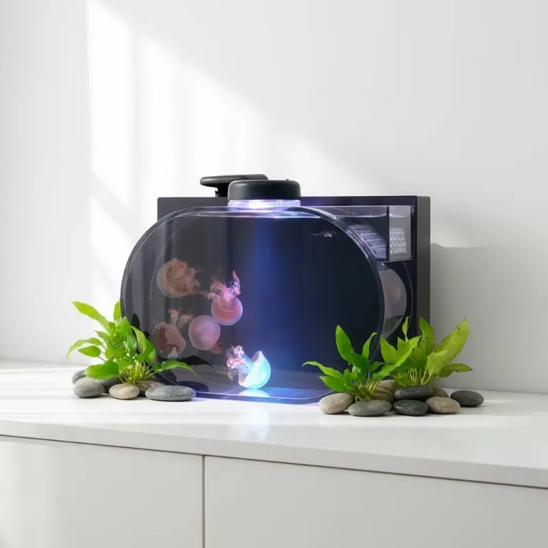 

Tabletop Viewing Artificial Small Jellyfish Aquarium tank Transparent Plastictank Aquarium bluetooth for Sale
