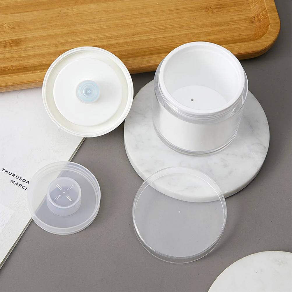 

4Pcs Mini Travel Lotion Containers Acrylic Vacuum Cream Jars Toiletries Bottles Leak Proof Pump Design Sturdy Durable