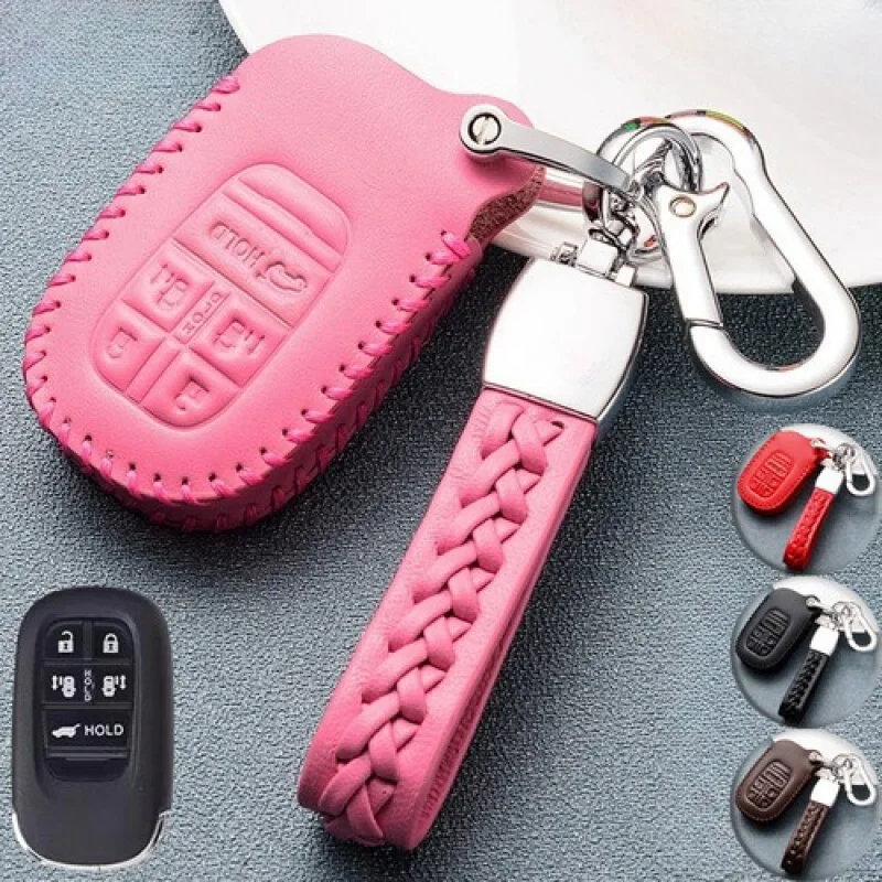 

A+ Genuine Leather Car Key Fob Case Cover For Honda Accord Civic Sport EX EXL H-RV