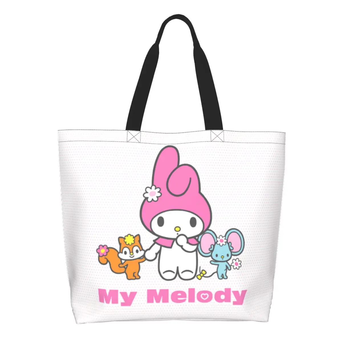 Bolsa de Compras de Grande Capacidade para Mulheres, Bolsa de Ombro, Moda, Sanrio, My Melody, Acessórios para Meninas