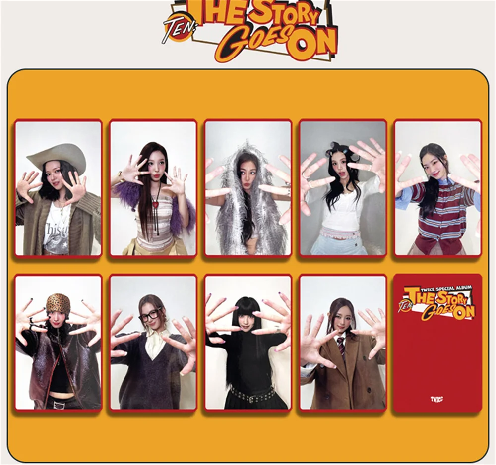 KPOP NaYeon SANA TEN The Story يذهب على بطاقة الصور مينا مومو داهيون JungYeon JiHyo CaeYoung مجموعة هدية للمعجبين