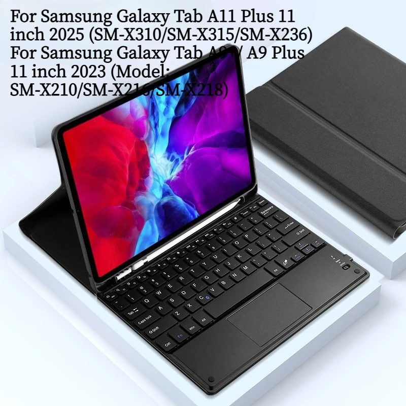 

Keyboard Case For Samsung Galaxy Tab A11+ 2025 A11 PLUS A9+ SM-X210 X215 X216B Detachable Keyboard+Leather Case For Galaxy A9+