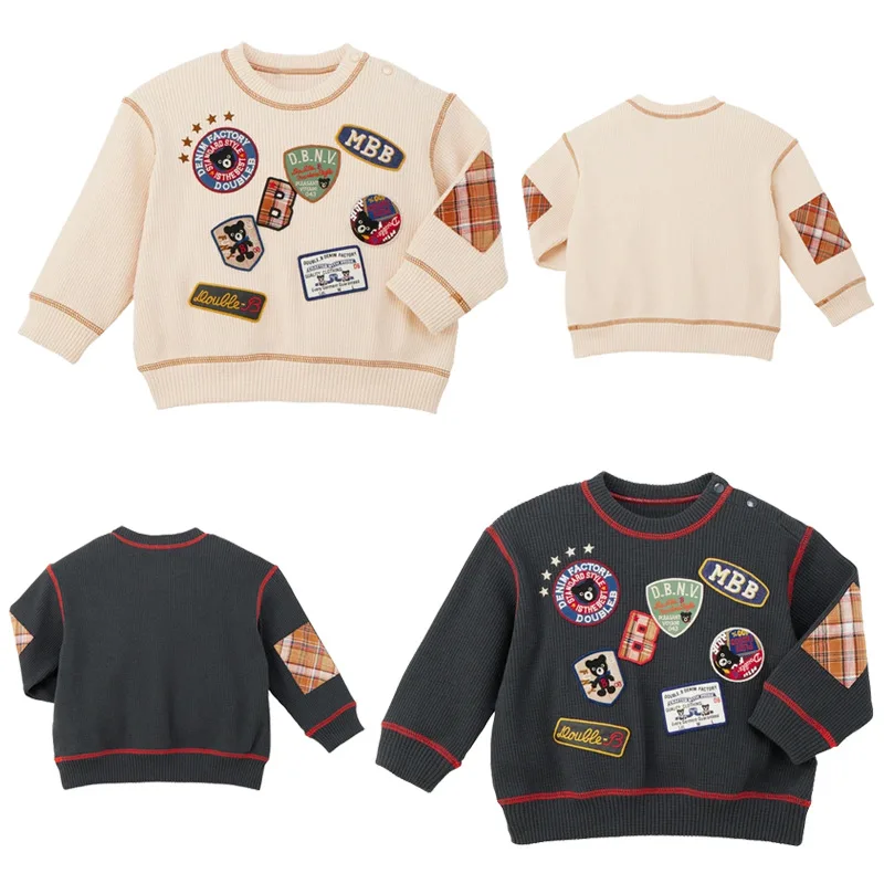 

Осенний новый черный свитшот с надписью медведя в японском стиле, милый топ с длинными рукавами и героями мультфильмов