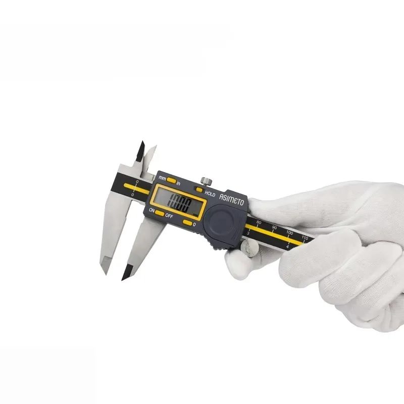 Four Buttons Stainless Steel Long Jaw Digital Vernier Caliper 0-200mm 0-8 Inch Precision Measuring Tool