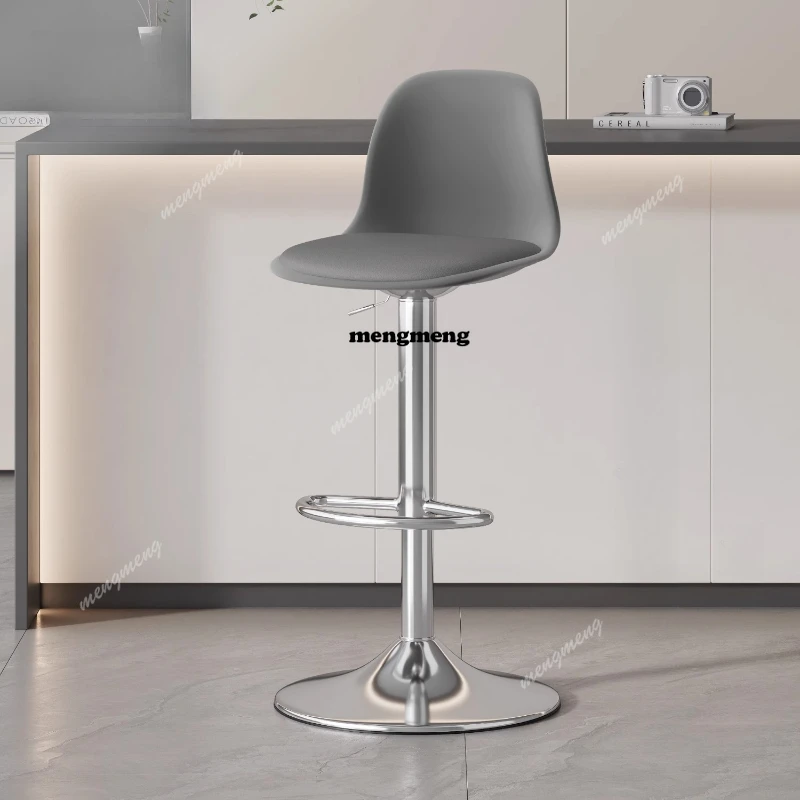 

Unique Minimalist Gray Bar Stools Swivel Adjustable Italian Kitchen Bar Stools Designer Sturdy Sgabello Cucina Alto Furniture