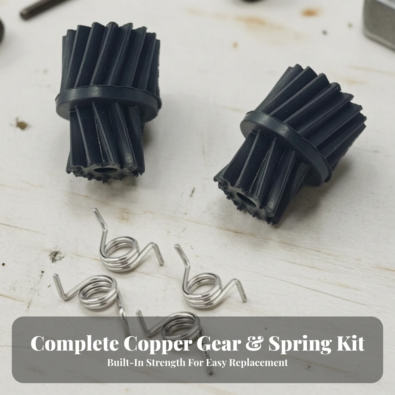 2 Pieces Door Lock Repair Gear with Springs Cylindrical Toothed Lock Gear with Flange for Mechanics