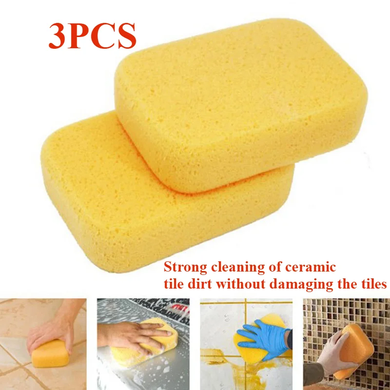 1/3PCS Yellow Soft Dish Bowl Washing Sponge Tableware Cleaning Cloth Kitchen Utensil Accessory Cellulose Dish wash Sponge Eraser