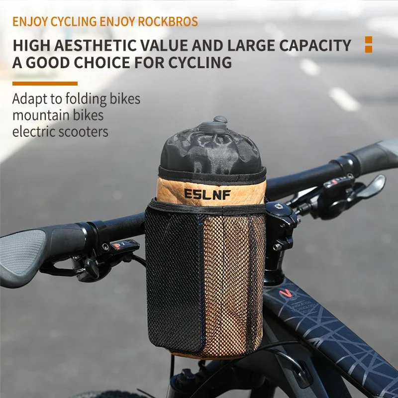 قابلة لإعادة الاستخدام دراجة زجاجة حقيبة دراجة كوب حامل مشروبات معزول الجذعية دراجة المقود زجاجة ماء حقيبة دراجة حقيبة