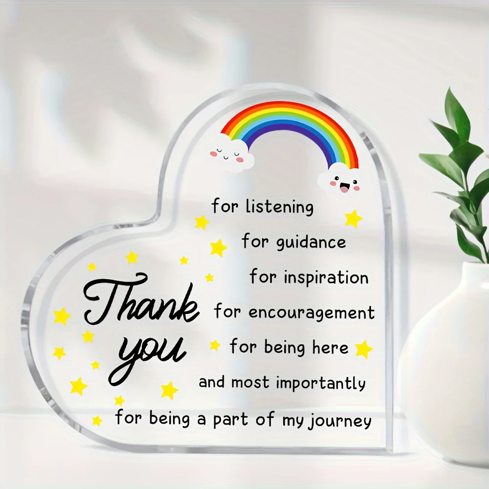 Acrylic Art Teacher Appreciation Gift, Inspirational Decor for Her Him, Thank You Present for Mentor Colleague Friend