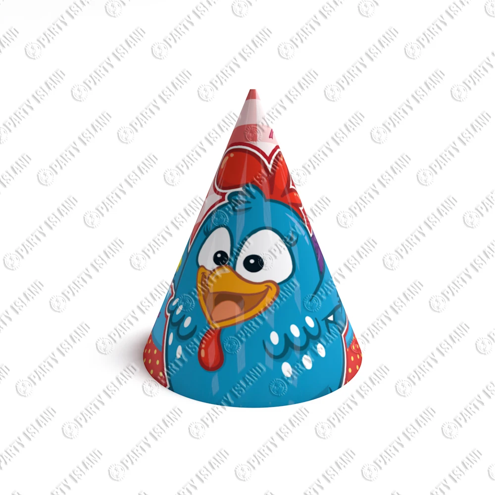 Gallina Pintadita Party Decoration Supplies Baby Shower Chicken Farm Birthday Party Decoration Cake Topper Birthday Hat Banner