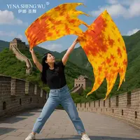 1/2 Uds. Banderas flexibles de adoración de danza y alabanza, banderas semicirculares para el Ministerio de baile, banderas para exteriores, bandera de llama de seda Real personalizable