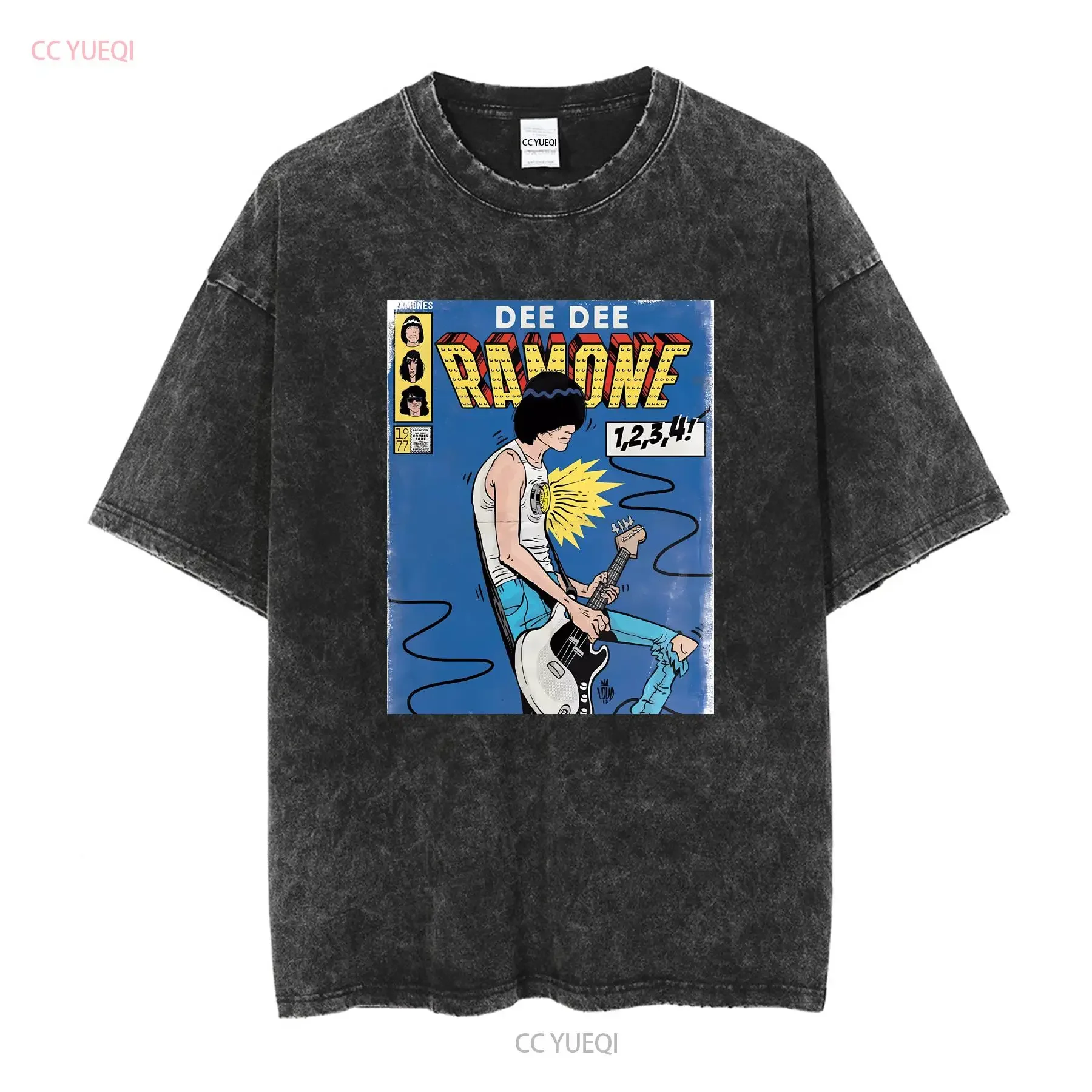 DEE Ramone Tour Concert Black Men S 234XL Cotton T shirt FR1355 long or short sleeves vintage Washed graphic designer clothes